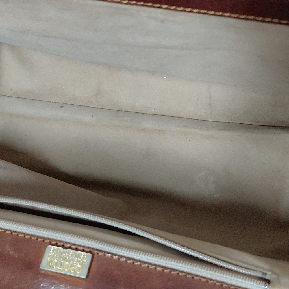 Oroton Brown Leather Handbag - Picture 6 of 10